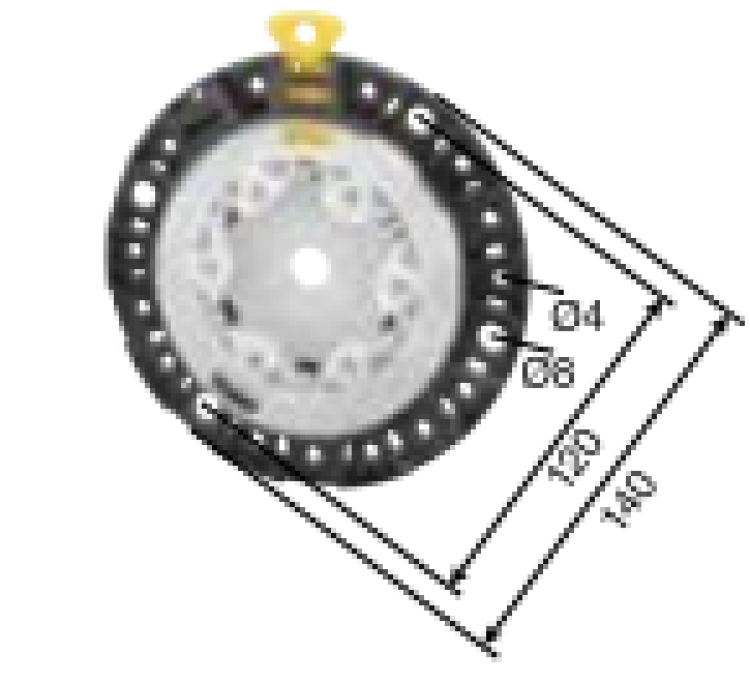 SELVE Universal-Motorlager für Kopfkontur, abrollbar #283070