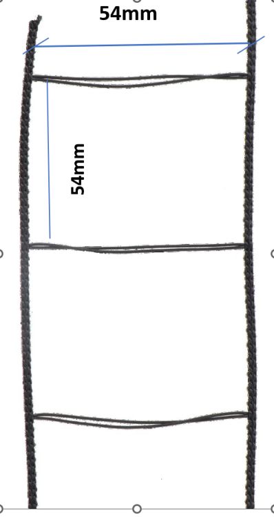 Leiterkordelband für Flachlamelle 50mm, Teilung 42mm #142001201