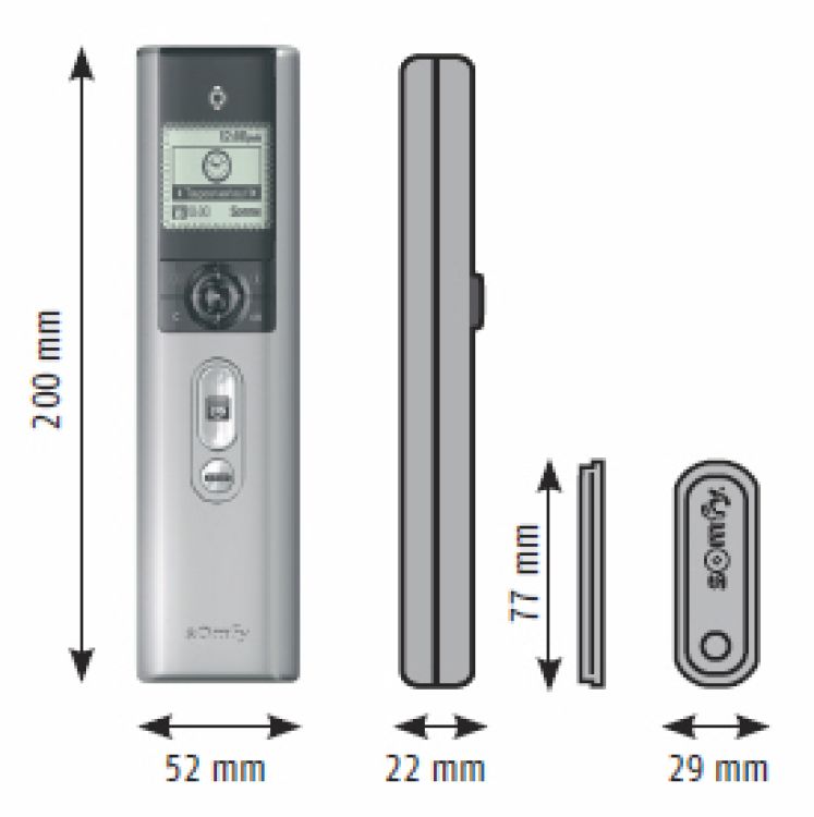 Somfy Impresario Chronis io mit integrierter Zeitschaltuhr #1810758 #1810759 #1810760