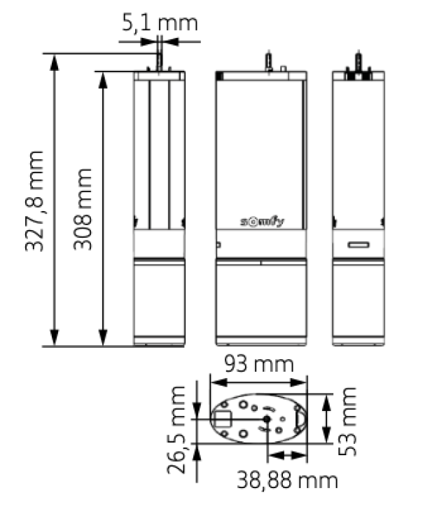 Somfy ➤ Irismo WireFree 45 RTS ✅ Vorhangmotor mit Funksteuerung und Akku #1002353 ✅ online kaufen!