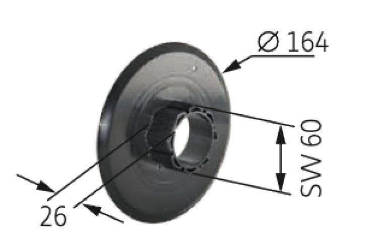 Somfy ➤ LT 50 Abweisscheibe für Welle SW 60 ED ✓ #9410375 ✅