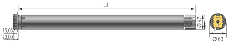 Somfy LT 50 RS485 (Sternkopf) 35/17 Rollladenmotor SW60 ED #1002557