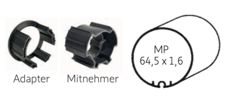 Somfy ➤ Mitnehmer DS 70 x 1,2/1,5 Baureihe 50✅ #9751010