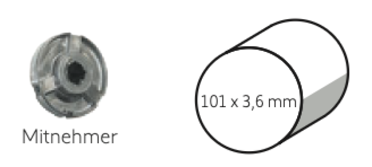 Somfy ➤ Mitnehmer für Siederohr Ø 101 x 3,6 mm #9001297✅ online günstig kaufen!