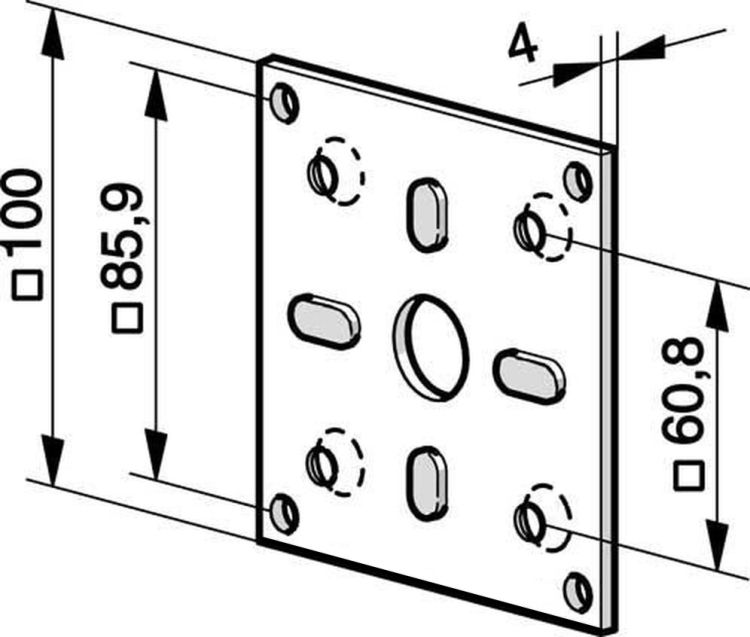 Somfy ➤ NHK-Kompakt Flansch-Antriebslager mit Noppen✓ #9708549 ✅