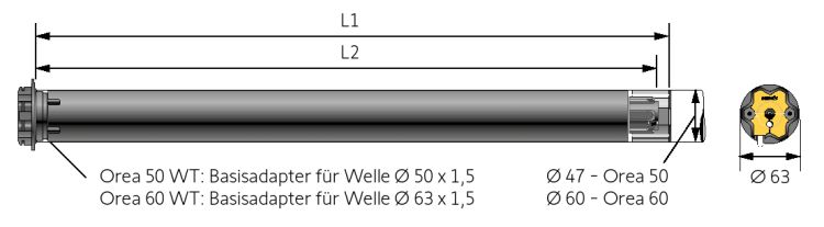 Somfy Orea 60 WT 70/17 Markisenmotor DS78 #1182167 #1182175