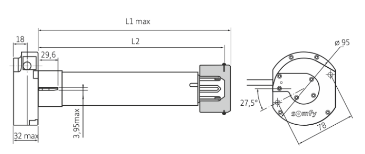 Somfy ➤ Sunea 50 NHK io 30/17 ✅ Markisenmotor #1242888