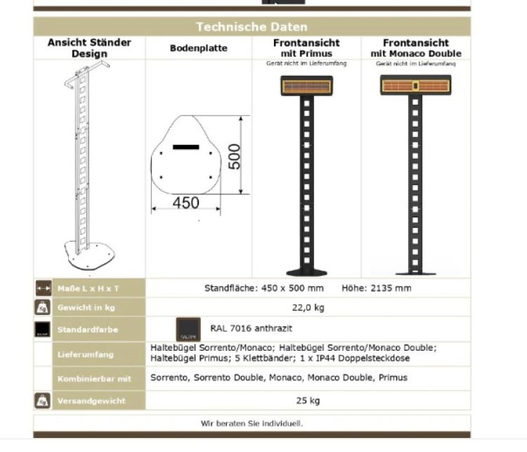 Tansun► Mobilständer "Design" #1200-DE✓online günstig kaufen!✅