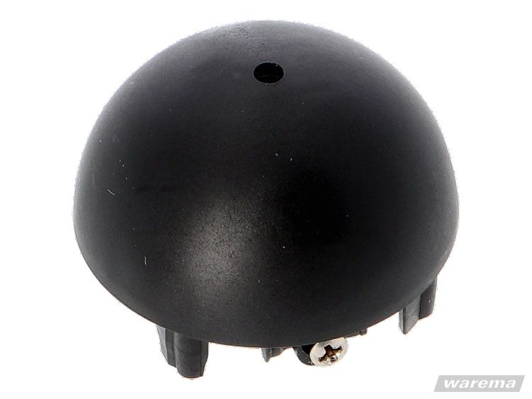 WAREMA ➤ Kappe halbrund für Führungsschienen Ø52mm, Typ 7 und Typ 8. Endverschluss für Basis-Raffstore und Fenster-System-Raffstore FSR, inklusive 2 Schrauben. Artikel 312211.