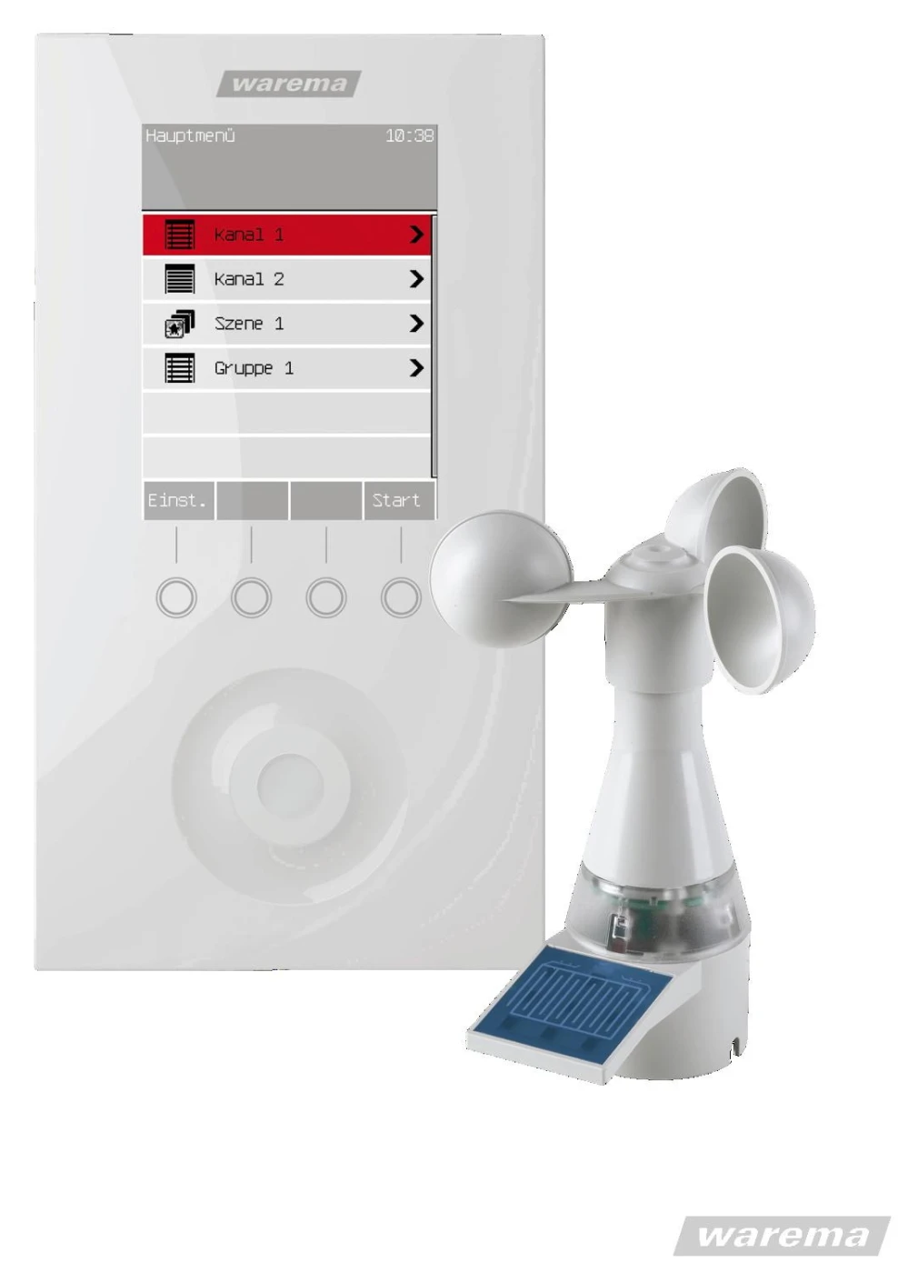WAREMA ➤ Bundle Wisotronic 1-Kanal Steuerung inkl. Wetterstation multisense #1002840 #1002841✅ online günstig kaufen!