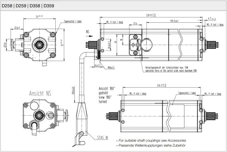 Dunker D259 6/26L Jalousiemotor 6Nm Ersatz für D249 WAREMA #2003924