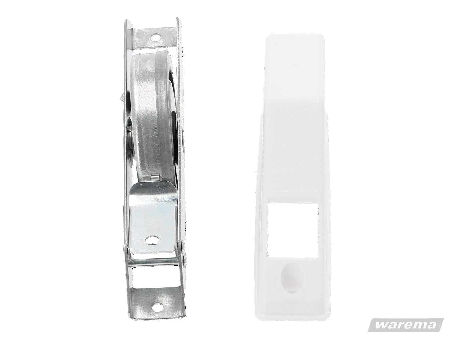 WAREMA Halbeinlass-Gurtwickler 14mm mini weiß mit 4500mm Gurtband grau #528013-2021339