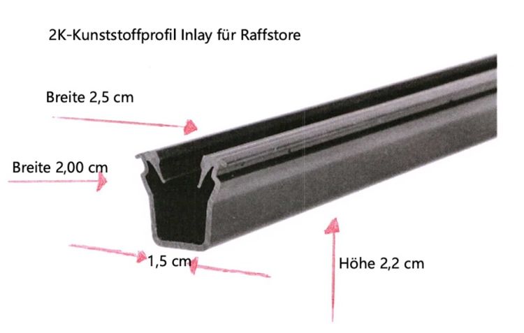 WAREMA Schienenführung-Inlay für Raffstore #2017507-L