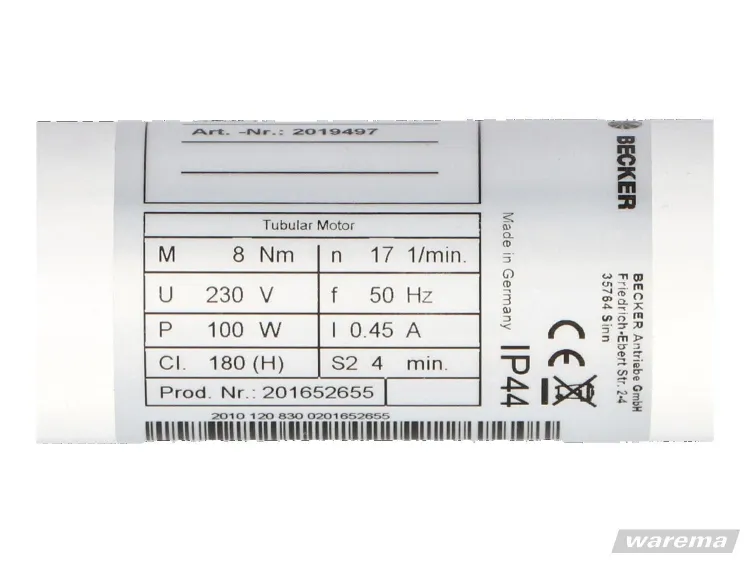WAREMA RM 8/17 Rollladenmotor