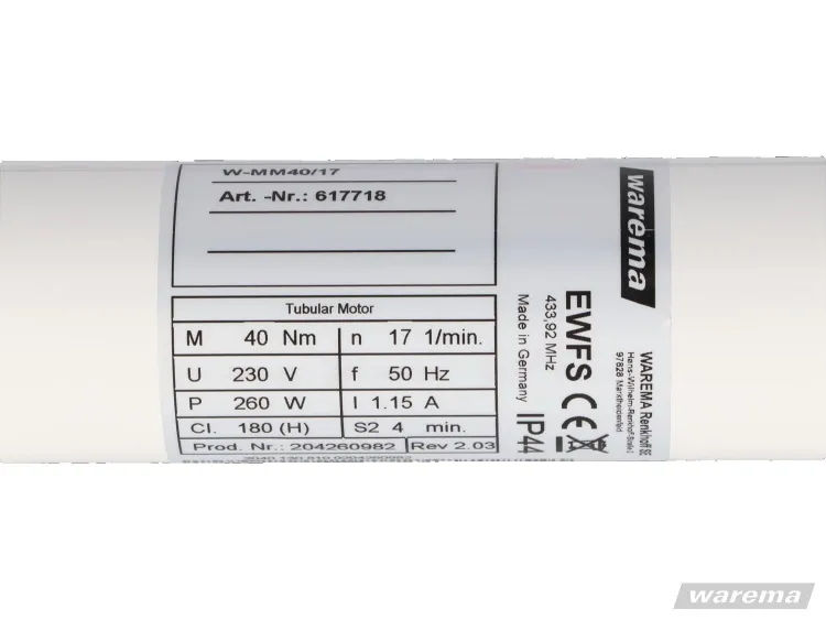 WAREMA W-MM 40/17 EWFS-Funk-Markisenmotor #617718