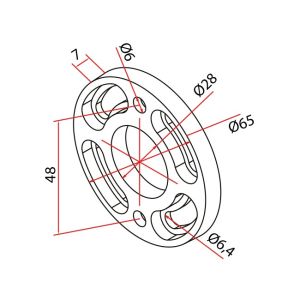 Cherubini Adapter - Flansch RAL 7035 #9014CH05