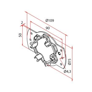 Cherubini Motorlagerplatte mit Klemmfeder Sternkopf max. 20Nm A4506_0642