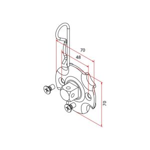 Cherubini Motorlager Omega mit 4Kt. 16 mm #A5806_0555