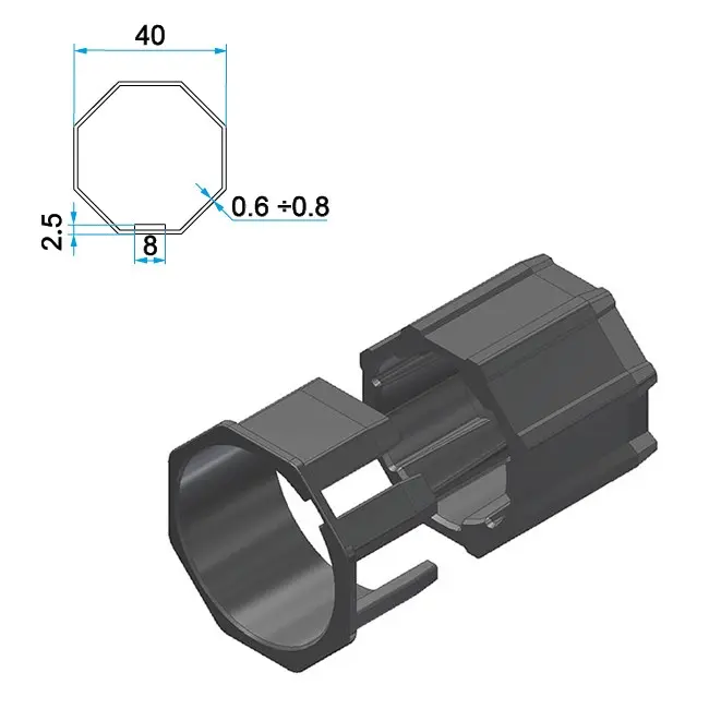 Cherubini Adapter Mitnehmer Achtkant 40mm A3505 0502