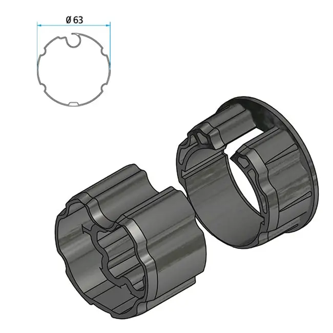 Cherubini Adapter und Mitnehmer ROLLER BAT 63 A4505_0525