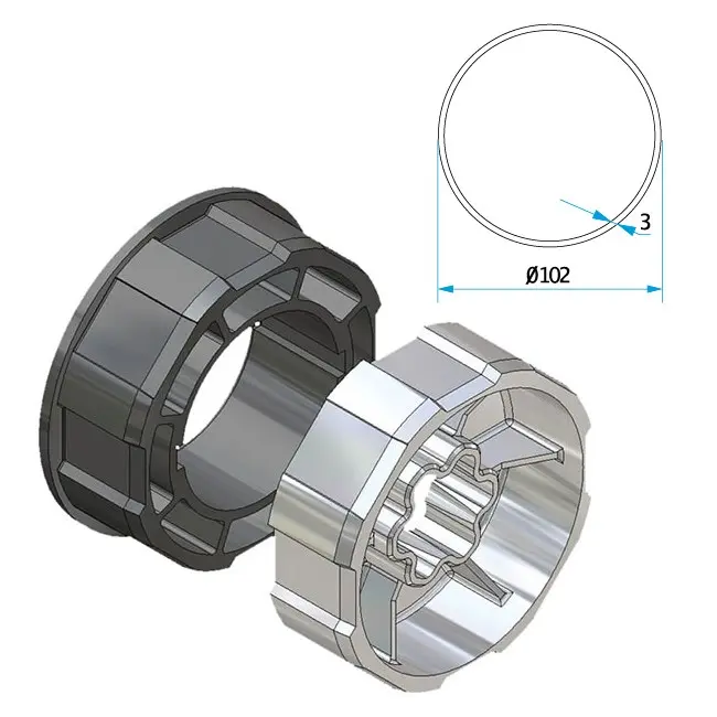 Cherubini Adapter und Mitnehmer Rund 102 A5805_0507