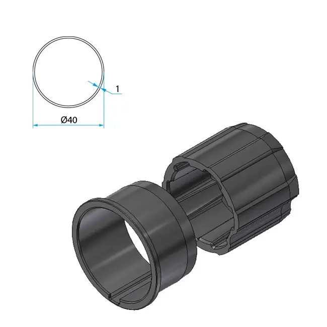 Cherubini Adapter und Mitnehmer Rund 40x1,5 A3505_0506