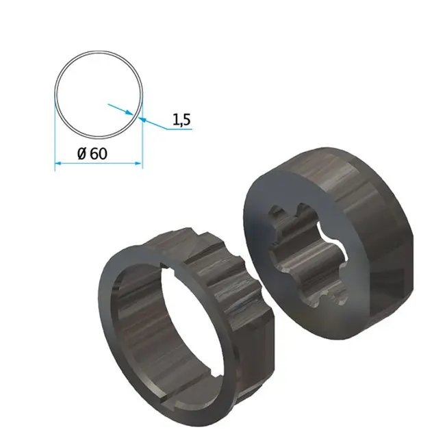 Cherubini Adapter und Mitnehmer Rund 60 A4505_0506