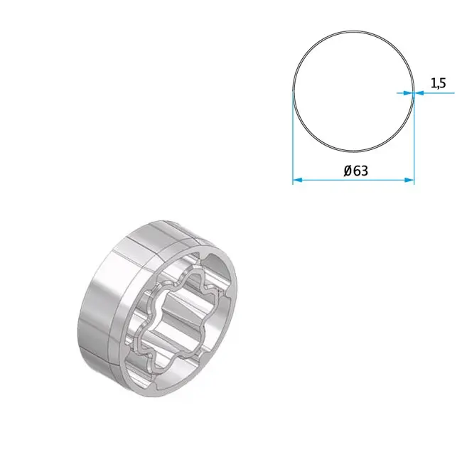 Cherubini Adapter und Mitnehmer Rund 63 A5805_0509