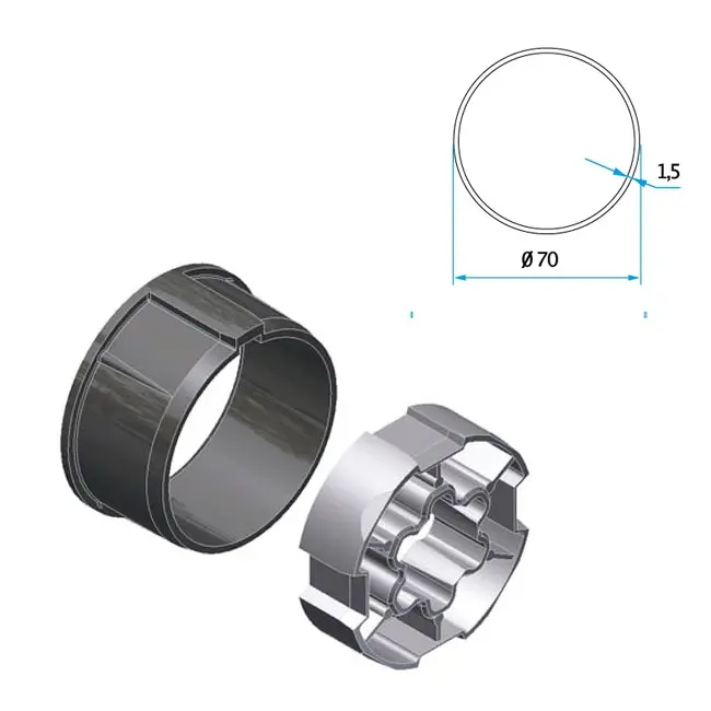 Cherubini Adapter und Mitnehmer Rund 70 A5805_0508