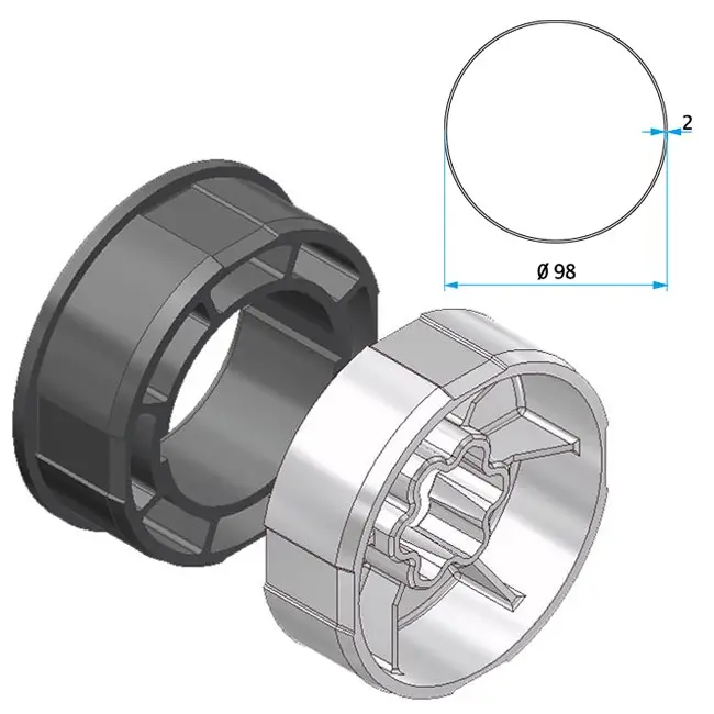 Cherubini Adapter und Mitnehmer Rund 98 A5805_0510