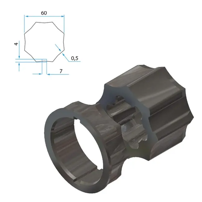 Cherubini Adapter und Mitnehmer Stern 60 A4505_0512