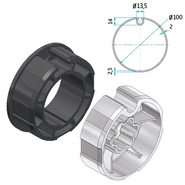 Cherubini Adapter und Mitnehmer Stobag 100 A5805_0516
