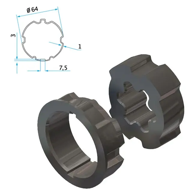 Cherubini ➤ Adapter & Mitnehmer ZF 64 A4505_0509✅ online günstig kaufen!