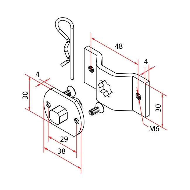 Cherubini Motorlager Omega Platte 30x62 A3506 0552