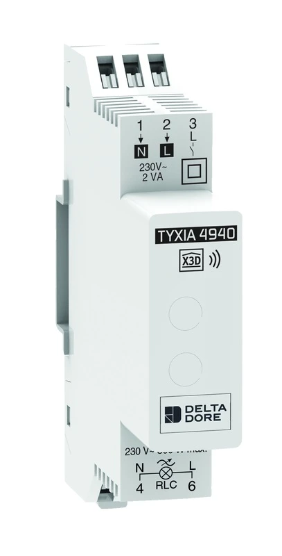 Delta Dore TYXIA 4940 Hutschienen-Funkempfänger Dimmen 6351387
