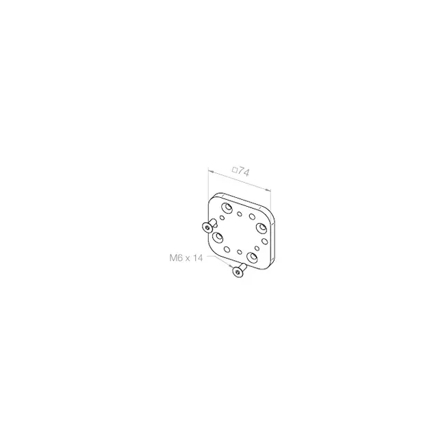elero Distanzplatte Aluminium schwarz #236870401