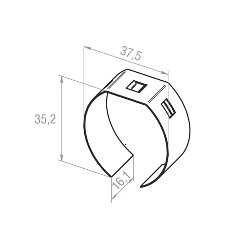 elero Einhängeklammer für 40-mm-8-kant-Welle #133018201