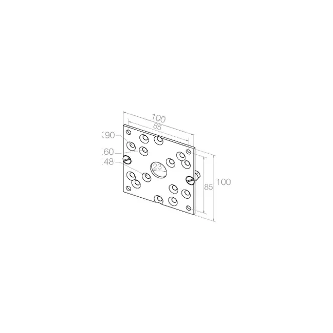 elero Grundplatte mit Schrauben M6 x 16 #236870501