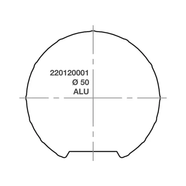 elero RevoLine S Adapter- und Mitnehmerset Ø50mm Alu, Lateinamerika #220540001