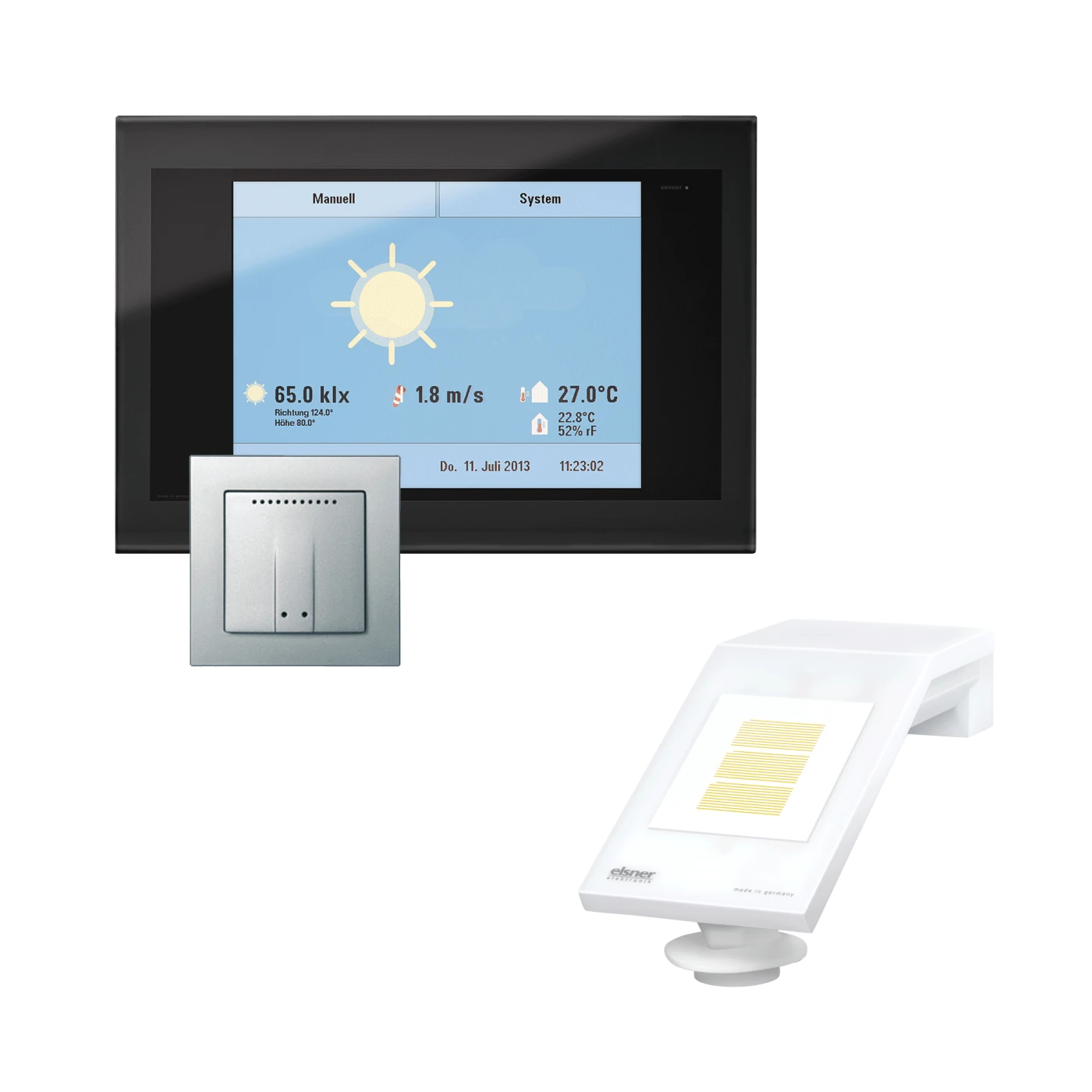 Elsner WS1000 Style-8 schwarz – Zentrale Gebäudesteuerung für 8 Antriebe 230V