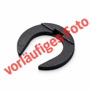 Schwarzer Klemmring für US-Aufzugsbandbefestigungen. Einzelteil für Reparatur und Austausch an Raffstore- und Außenjalousieanlagen.