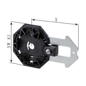 SELVE Spannlager für Vorbaurollladen Kopfstücke 165 - 225mm ohne Klipsung (o. Abb.) #280194