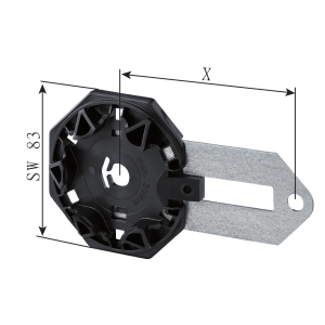 SELVE Spannlager für Vorbaurollladen Kopfstücke 137 - 205mm, System Heroal, ohne Klipsung (o. Abb.) #280196