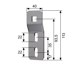 SELVE Motorlager für Rollladenfertigkästen St-verzinkt, mit Innenvierkant 12mm, Verkröpfung 9mm (o. Abb.)#281920