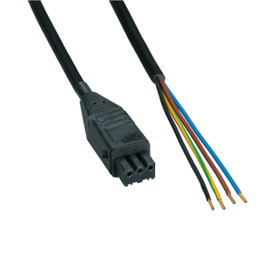 SELVE Netzzuzleitung mit Hirschmann-Stecker STAK3 4-adrig Länge 3m, Gummi, schwarz (o. Abb.) #290186
