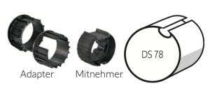 Somfy ➤ Adapter und Mitnehmer für DS 78 Flachnut Baureihe 60 #9707026 #9762012 #9761012✅ online günstig kaufen!