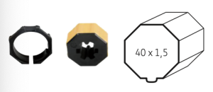 Somfy ➤ Adapter und Mitnehmer für Achtkant SW 40 x 1,5 Außenfalz #9016655✅ online kaufen!