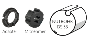 Somfy ➤  Adapter und Mitnehmer für DS 53 x 1,5 Rundnut Baureihe 40 #9701206 #9701213 ✅ online kaufen!