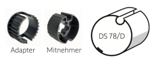 Somfy ➤  Adapter und Mitnehmer für DS 78/D Rundnut für Döhner-Wellen Baureihe 60 #9707639 #9761004✅ online kaufen!