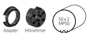 Somfy ➤Adapter und Mitnehmer für MP 50 x 2,0 Baureihe 40 #9132139 #9132138 ✅ online kaufen!